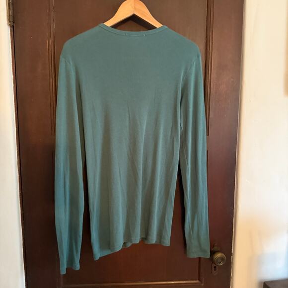 PRAIRIE UNDERGROUND | Green Organic Cotton Long Line lightweight Cardigan Small - Picture 3 of 7